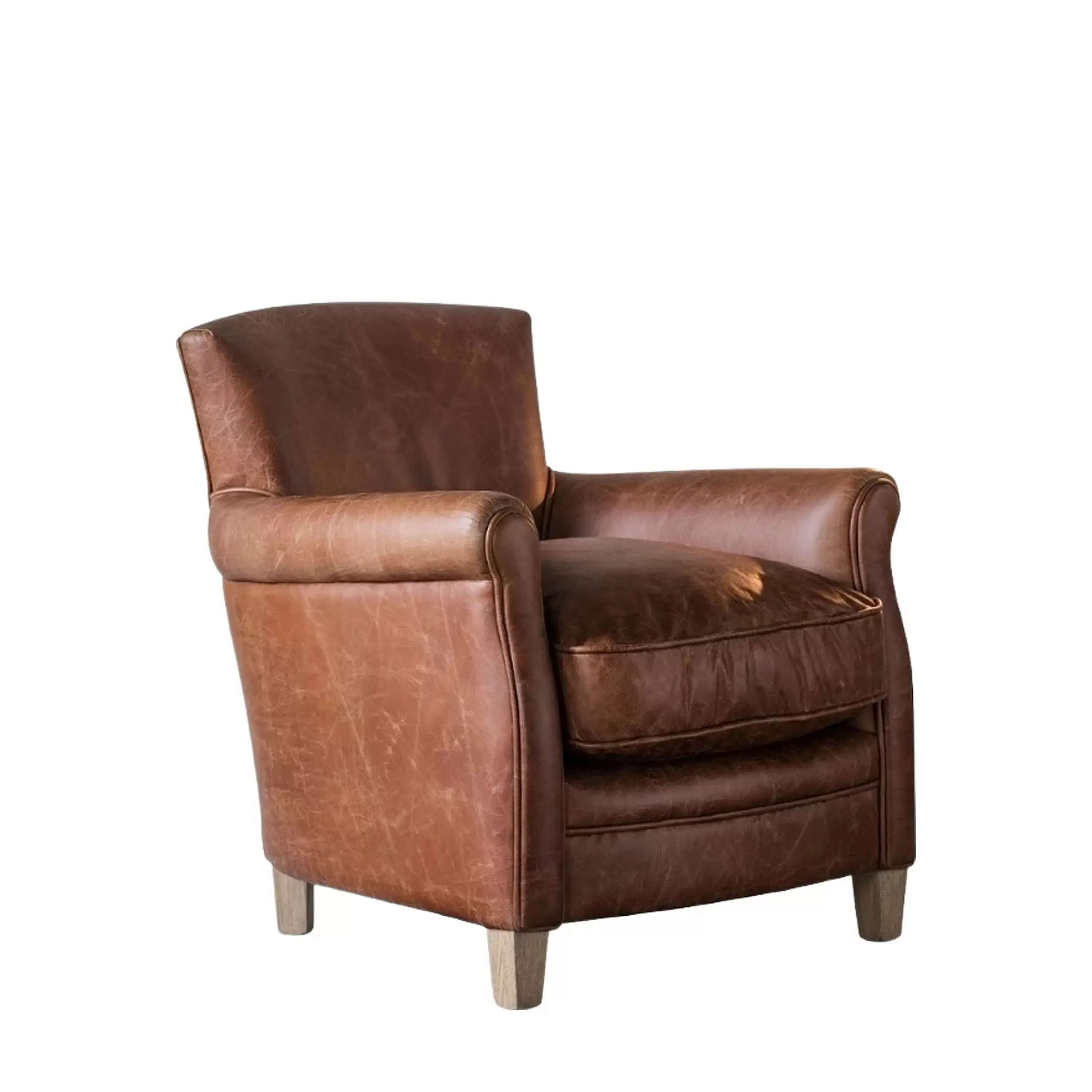 Winston Chair – Vintage Brown Leather - Image 2