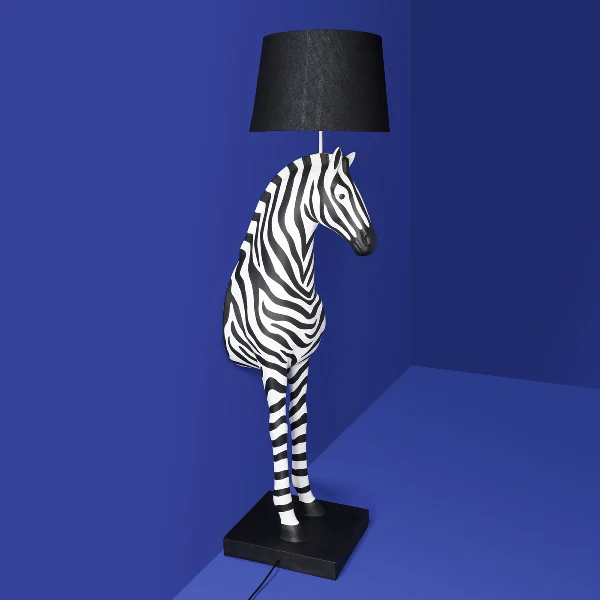 Zebra Floor Lamp – Black & White