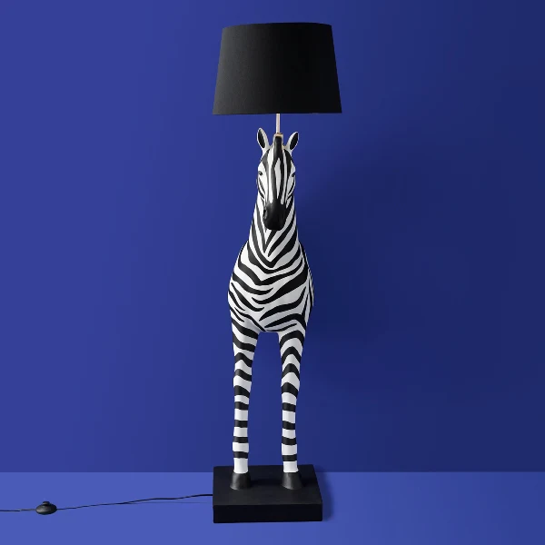 Zebra Floor Lamp – Black & White - Image 2